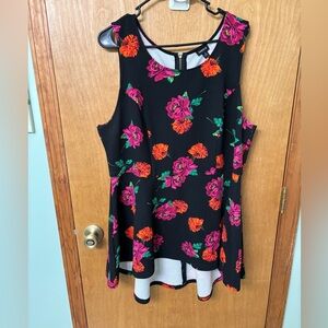 Torrid size 2 high low peplum top worn once